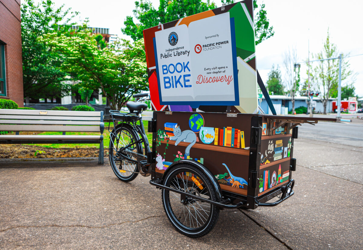 Independence Library Logo Independence Library Debuts New Book Bike - City of Independence