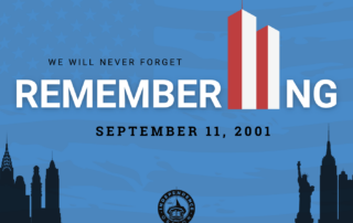 a decorative image honoring the fallen in the September 11, 2001 attacks